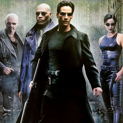 The Matrix, a sci-fi action film starring Keanu Reeves, Laurence Fishburne, Carrie-Anne Moss, Hugo Weaving, and Joe Pantoliano is released in 1999. It is the first film in the three part Matrix series and is the fourth biggest film at the US box office in 1999.