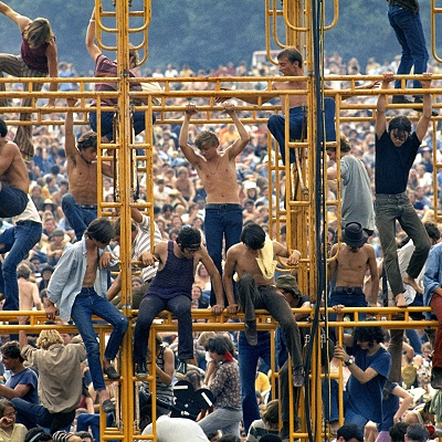 Fans at Woodstock Festival